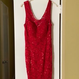 Red formal dress